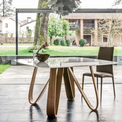 Tavolo Fisso Butterfly Glass Tonin Casa